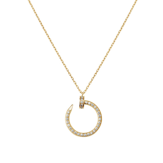 Juste Un Clou Open Circle Cubic Zirconia Necklace