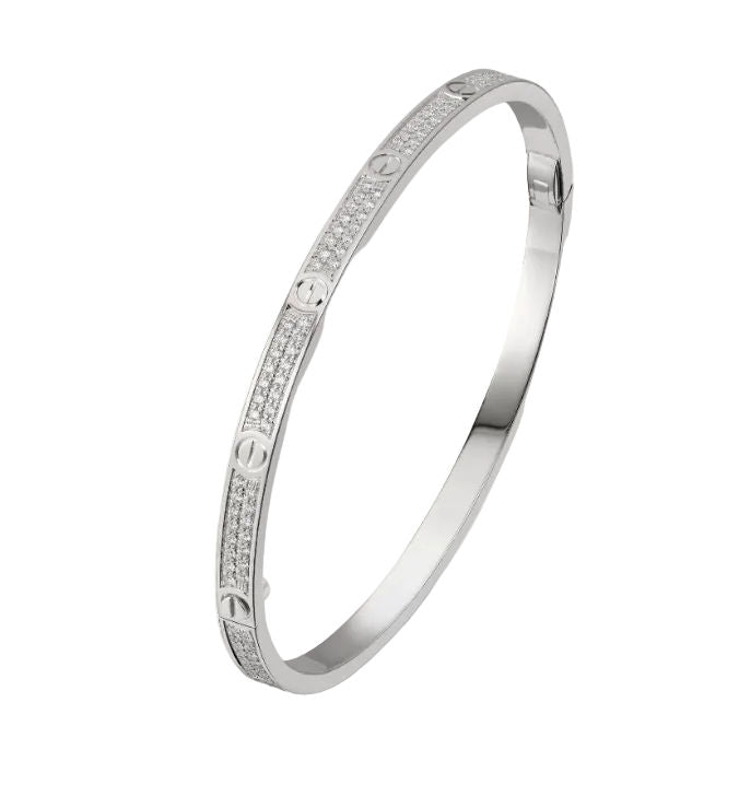 Small Paved Diamonds Love Bracelet Radiant Elegance