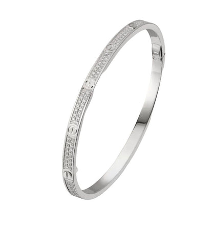 Small Paved Diamonds Love Bracelet Radiant Elegance