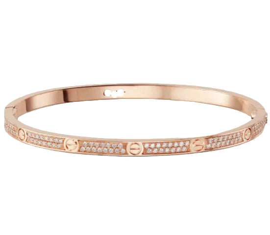 Small Paved Diamonds Love Bracelet Radiant Elegance