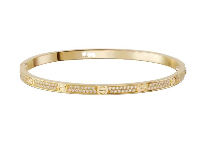Small Paved Diamonds Love Bracelet Radiant Elegance