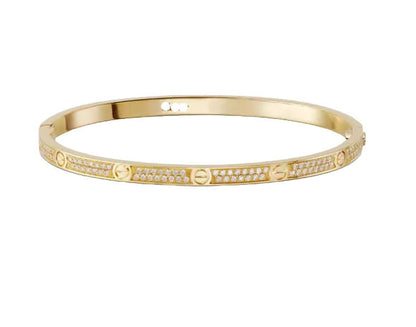 Small Paved Diamonds Love Bracelet Radiant Elegance