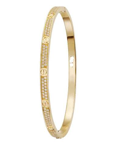 Small Paved Diamonds Love Bracelet Radiant Elegance