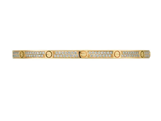 Small Paved Diamonds Love Bracelet Radiant Elegance