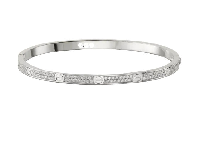 Small Paved Diamonds Love Bracelet Radiant Elegance