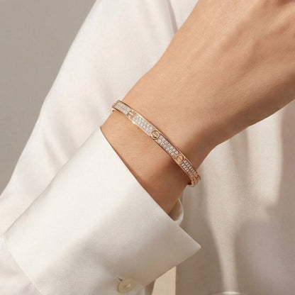 Small Paved Diamonds Love Bracelet Radiant Elegance