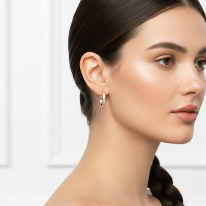 Love PavĂ© Hoop Earrings