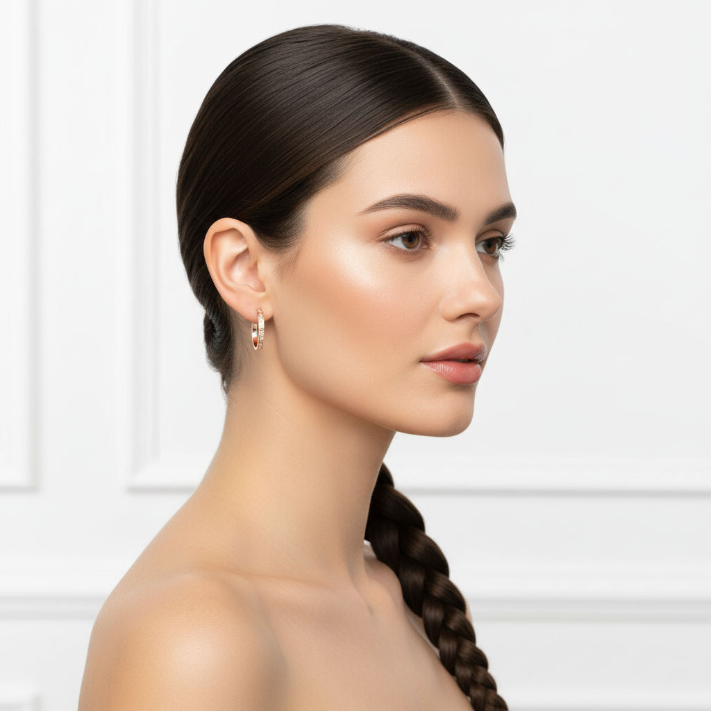 Love PavĂ© Hoop Earrings