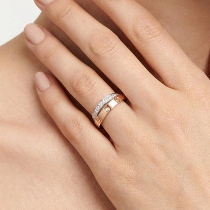 Love PavĂ© Double Band Ring
