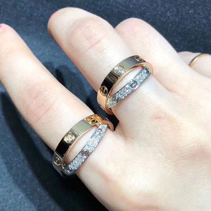 Love PavĂ© Double Band Ring