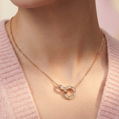 Love PavĂ© Cubic Zirconia Necklace