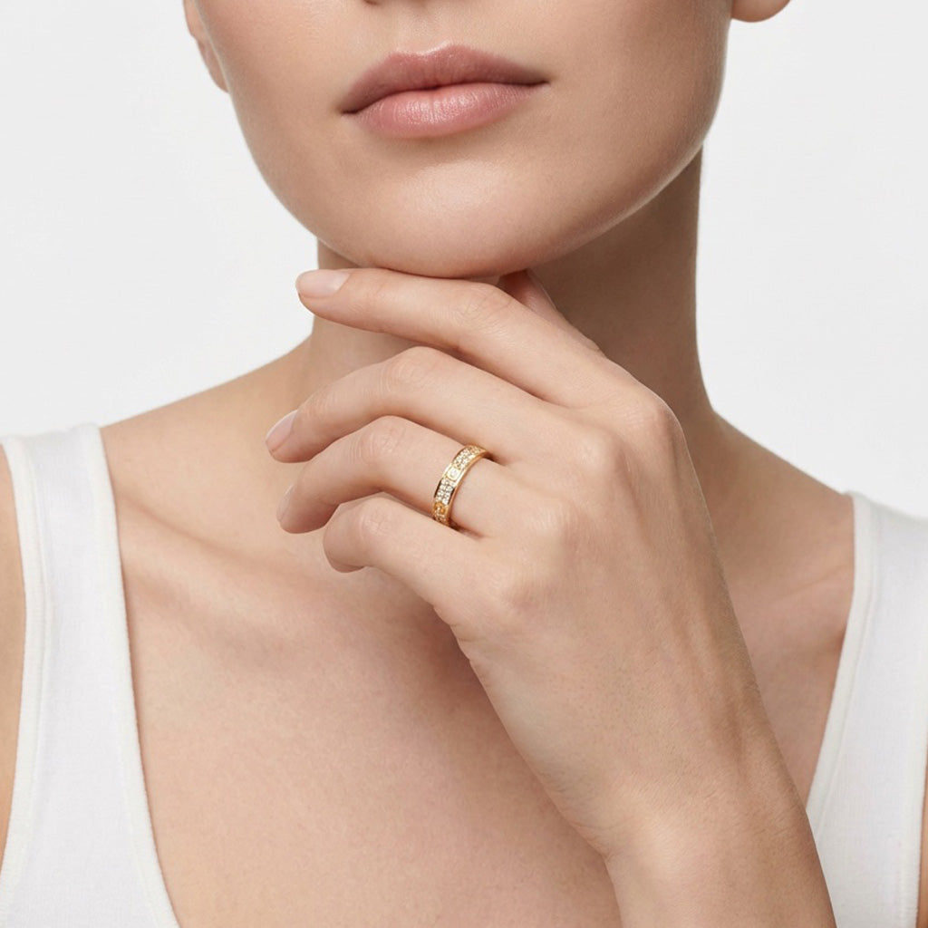 Love PavĂ© Slim Ring