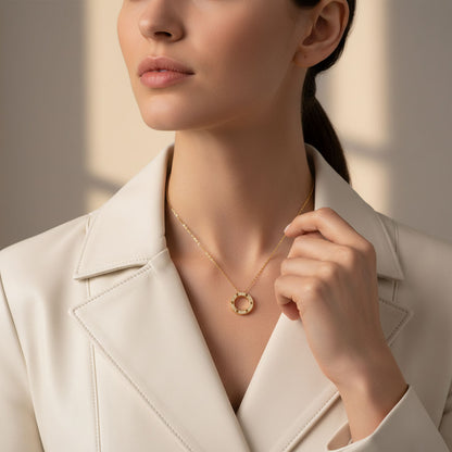 Love Paved Cubic Zirconia Necklace