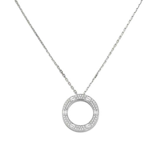 Love Paved Cubic Zirconia Necklace