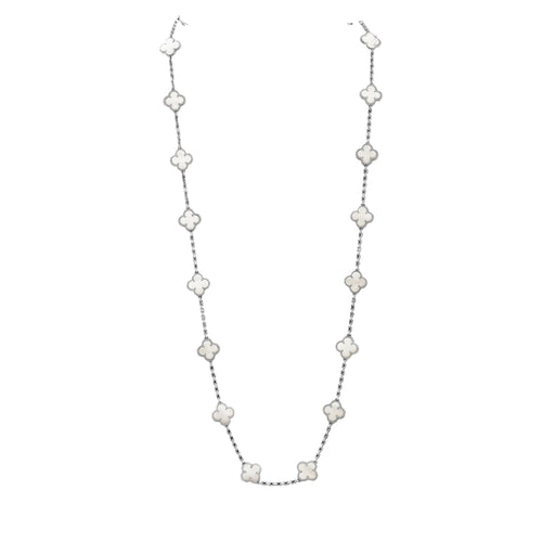 Vintage Alhambra 20 Motifs Pearl Long Necklace