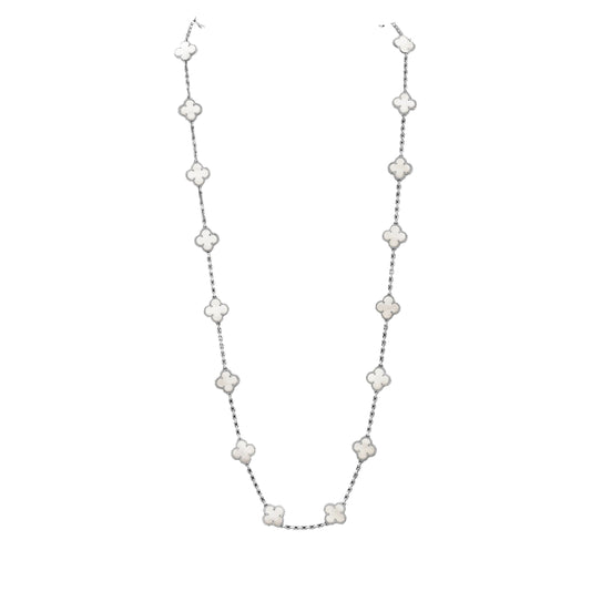 Vintage Alhambra 20 Motifs Pearl Long Necklace