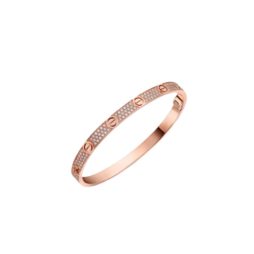 Small Paved Diamonds Love Bracelet Radiant Elegance