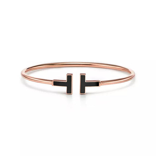 T Black Wire Bracelet