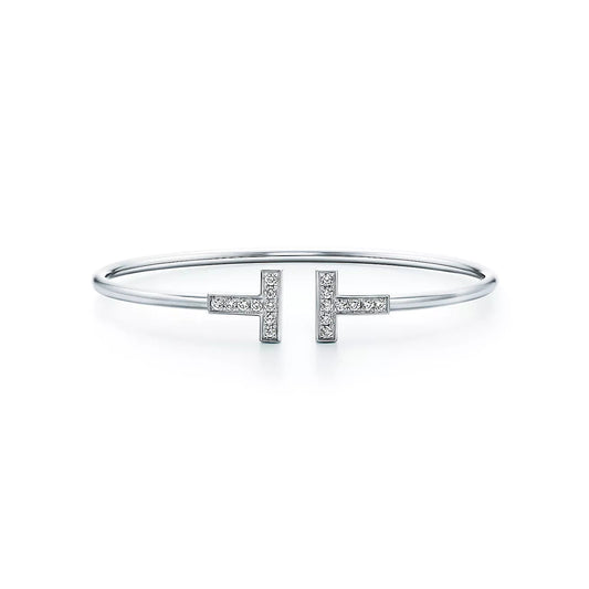 T Open Cubic Zirconia Bracelet