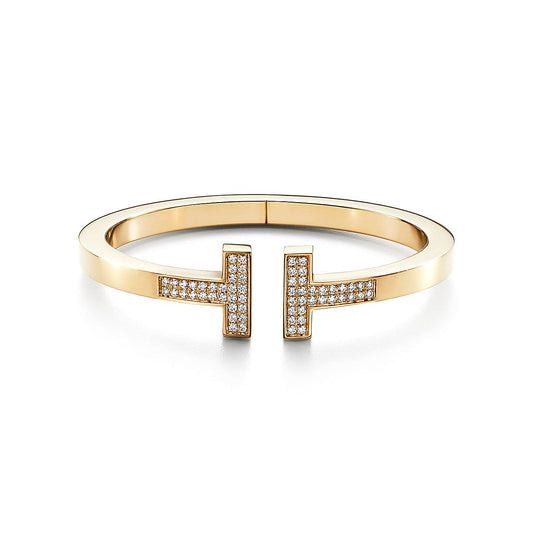 T Open Square Cubic Zirconia Bracelet