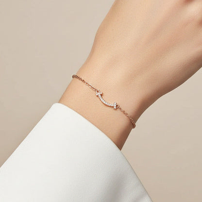 T Smile Cubic Zirconia Bracelet