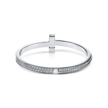 T1 Wide Hinged Bangle Bracelet