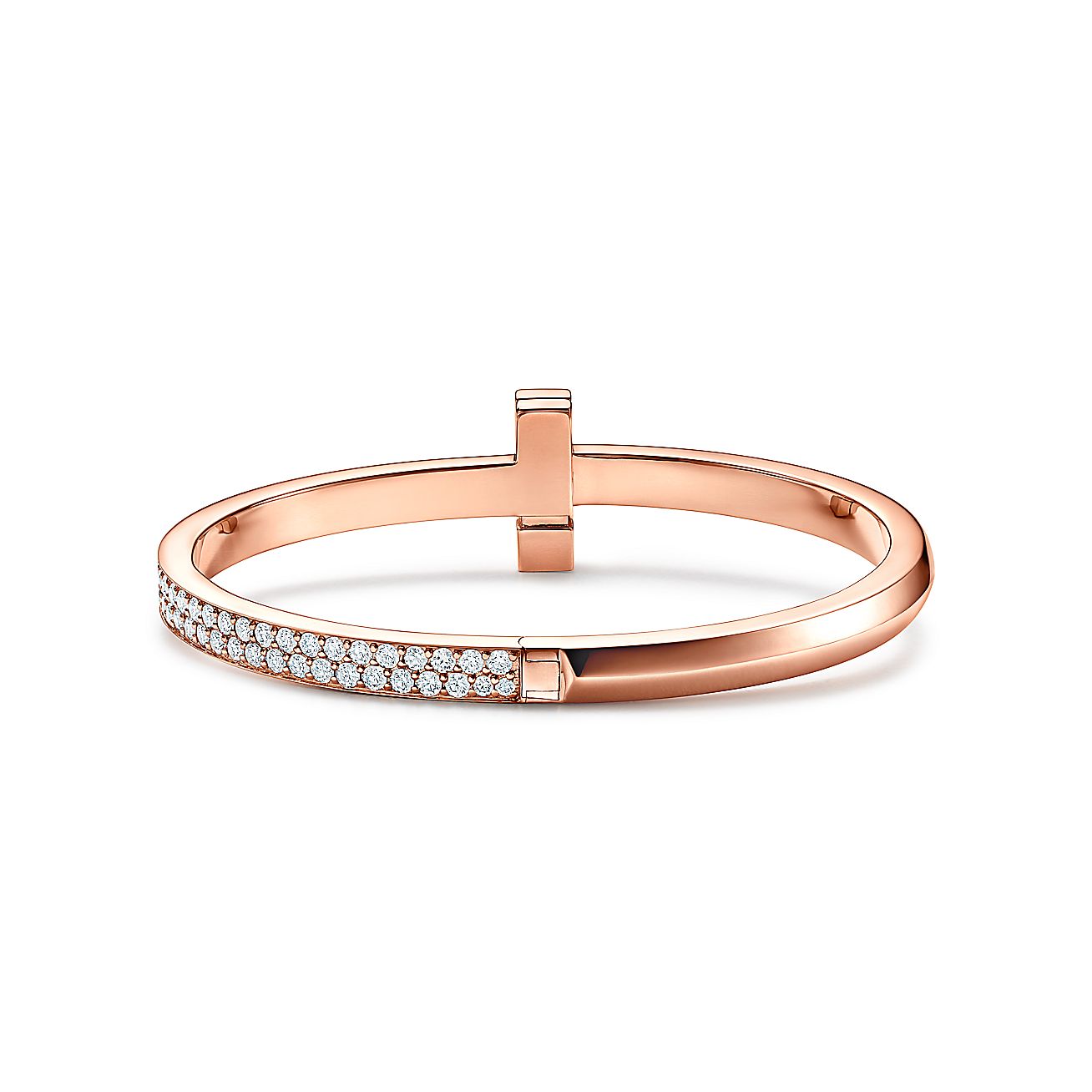 T1 Wide Hinged Cubic Zirconia Bracelet