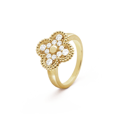 Vintage Alhambra Cubic Zirconia Ring