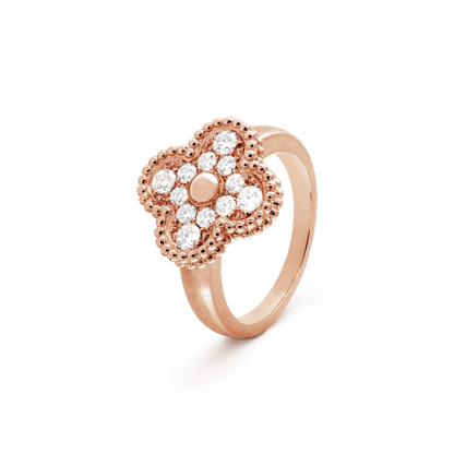 Vintage Alhambra Cubic Zirconia Ring