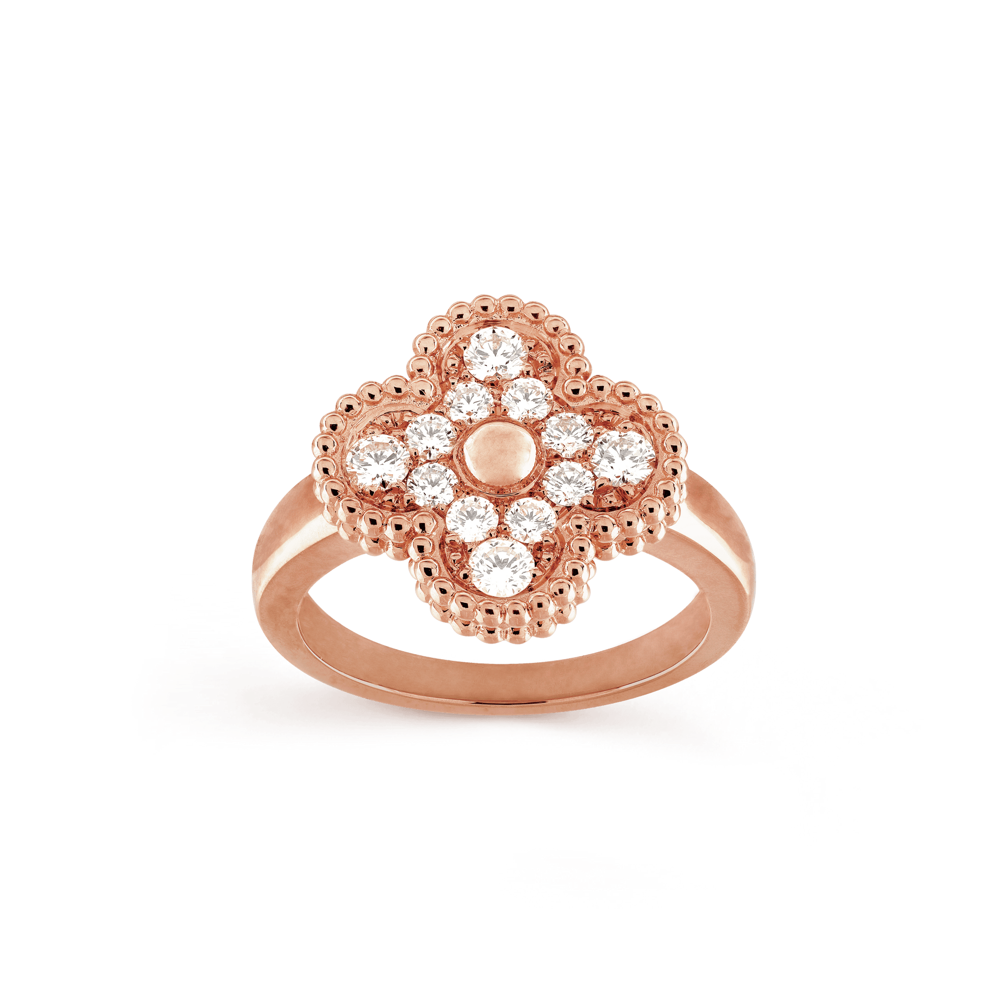 Vintage Alhambra Cubic Zirconia Ring