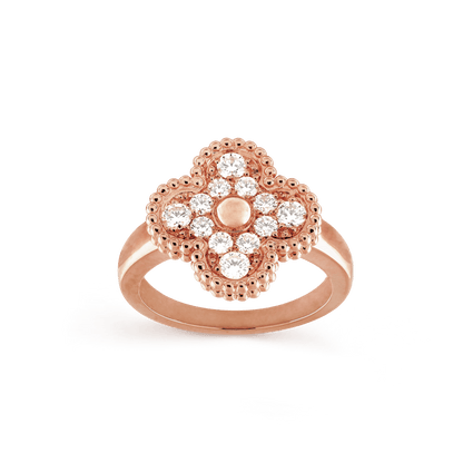 Vintage Alhambra Cubic Zirconia Ring