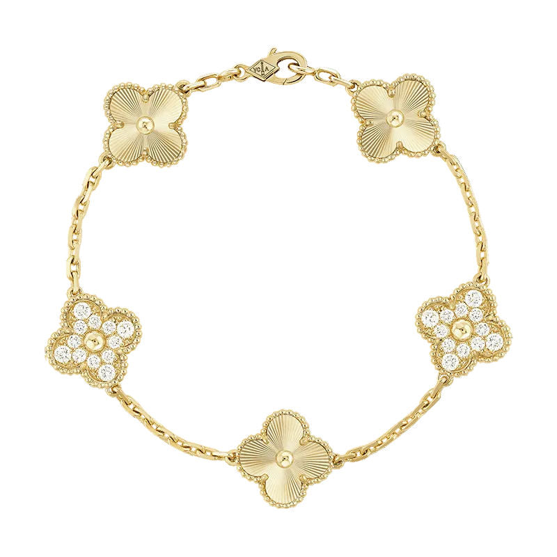 Vintage Alhambra Five Motifs Bracelet