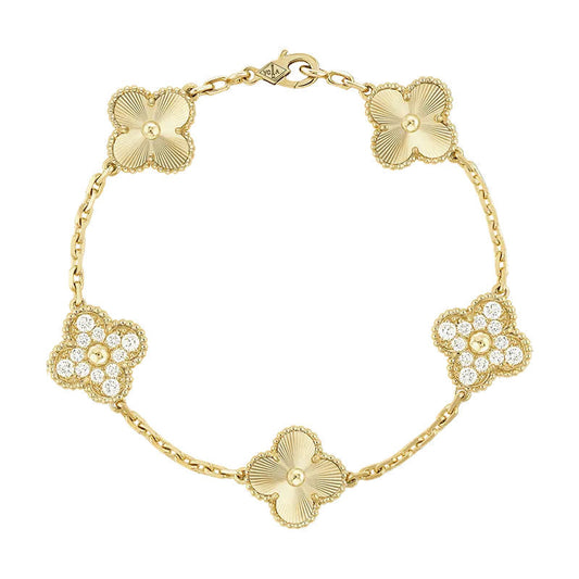 Vintage Alhambra Five Motifs Bracelet