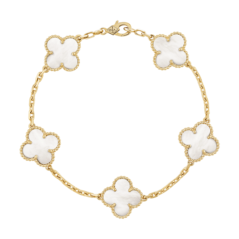 Vintage Alhambra Five Motifs Mother of Pearl Bracelet