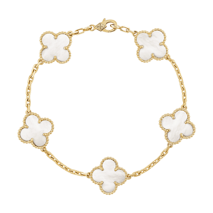 Vintage Alhambra Five Motifs Mother of Pearl Bracelet