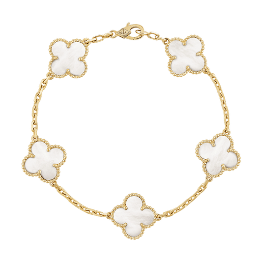 Vintage Alhambra Five Motifs Mother of Pearl Bracelet
