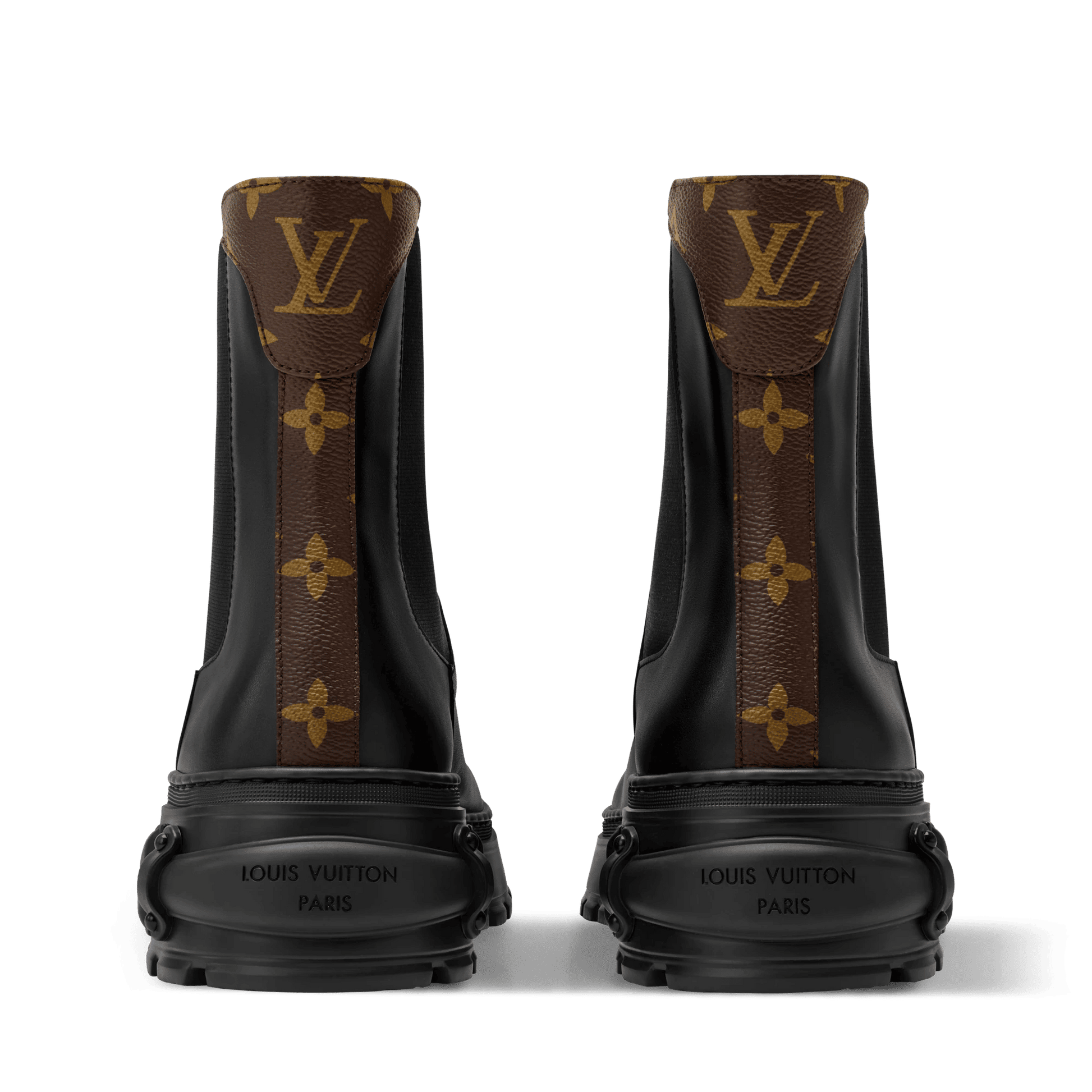 Women's LV Squad Chelsea Ankle Boot Black Calf Leather 1AICWP