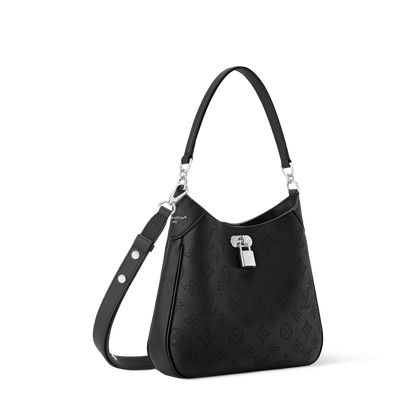 Women's All Around PM Black Perforated Mahina Calfskin Leather Tote Bag M28306