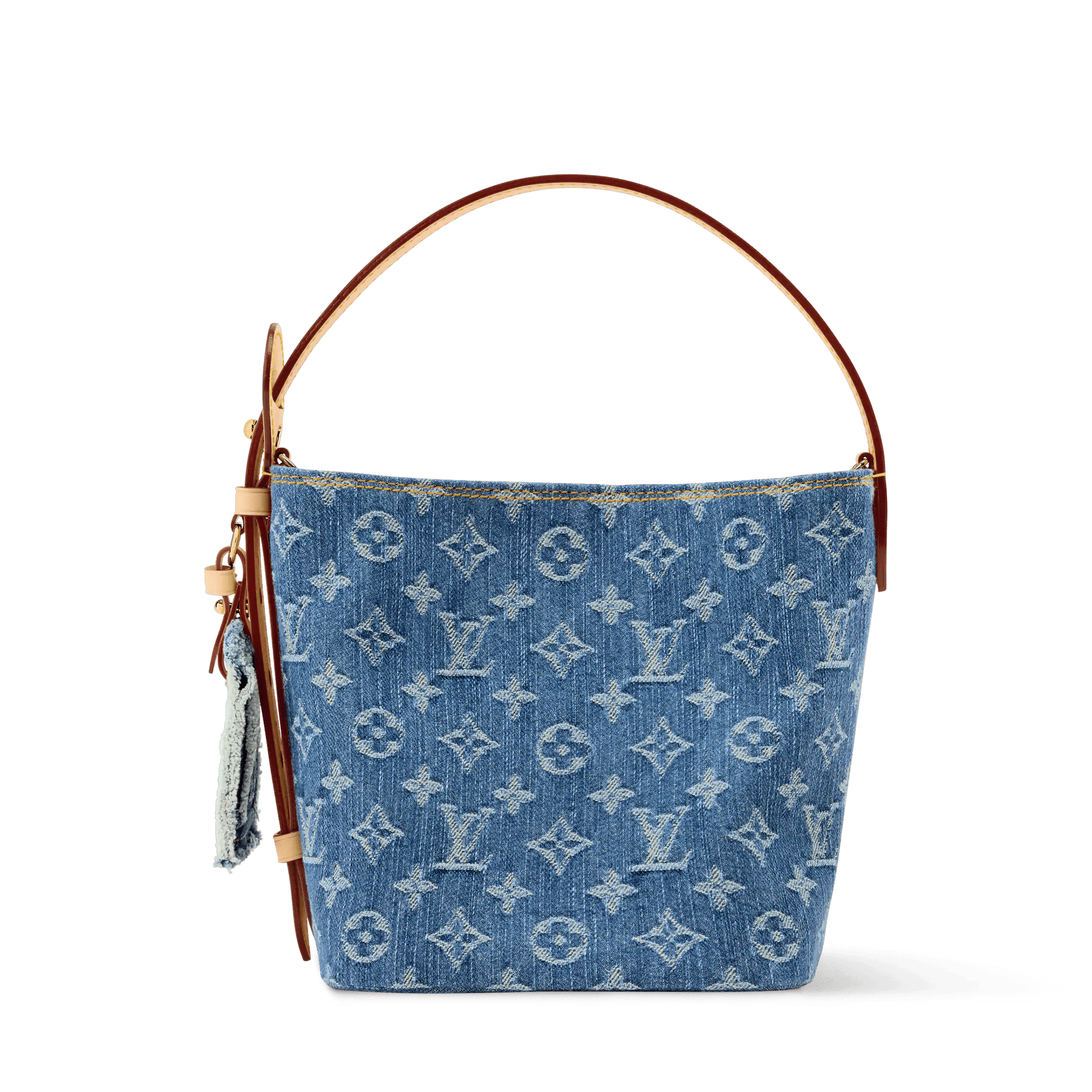 All In BB Monogram Denim Blue Denim Gold-Toned Hardware
