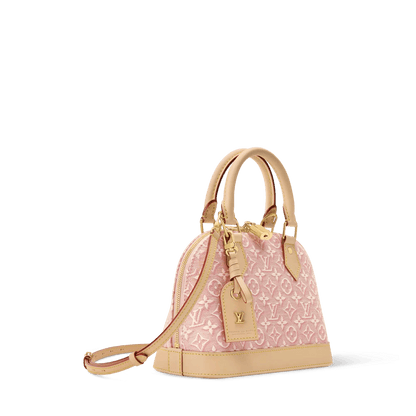 Women's Alma BB Monogram Emblème Rose Ruban Bag