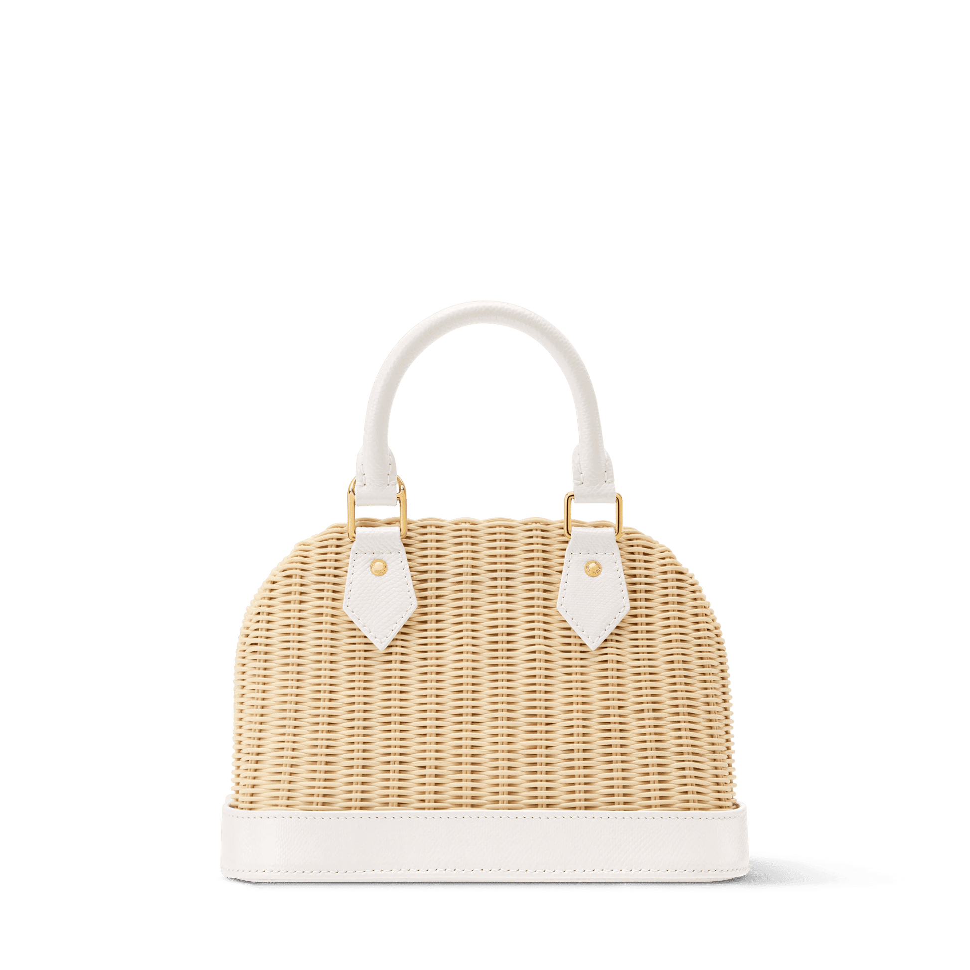 Women's Alma BB Off White Wicker Karung Leather Handbag
