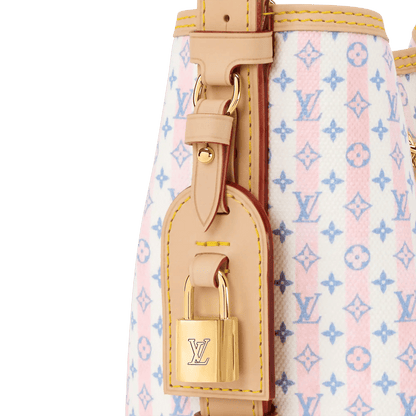All In BB Monogram Coated Canvas LV Stamp Blue Gold-Toned Hardware