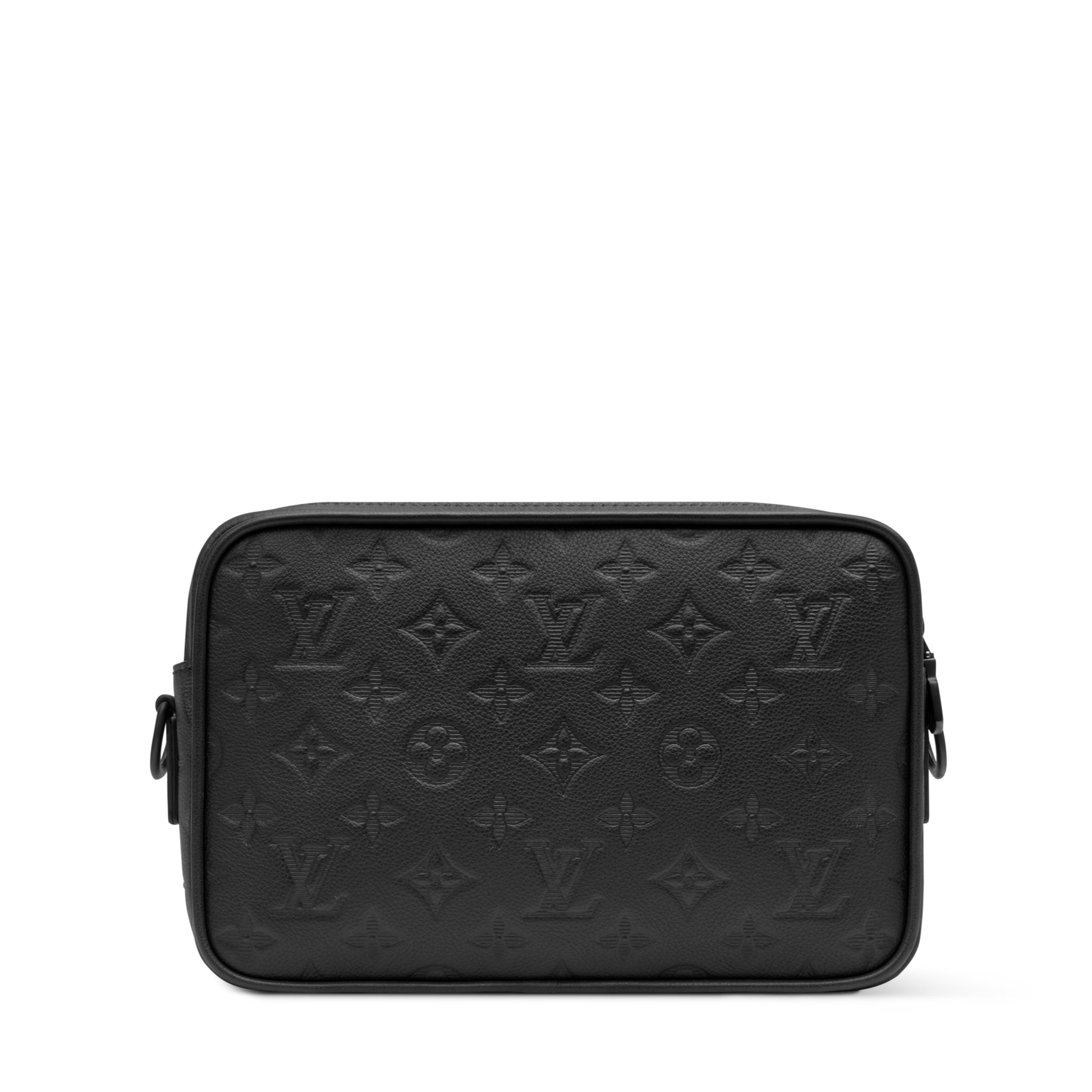 Alpha Messenger Monogram Shadow Calfskin Leather Black-Toned Hardware