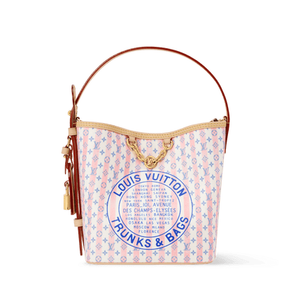 Women's All In BB Monogram Mini Blue Coated Canvas Handbag