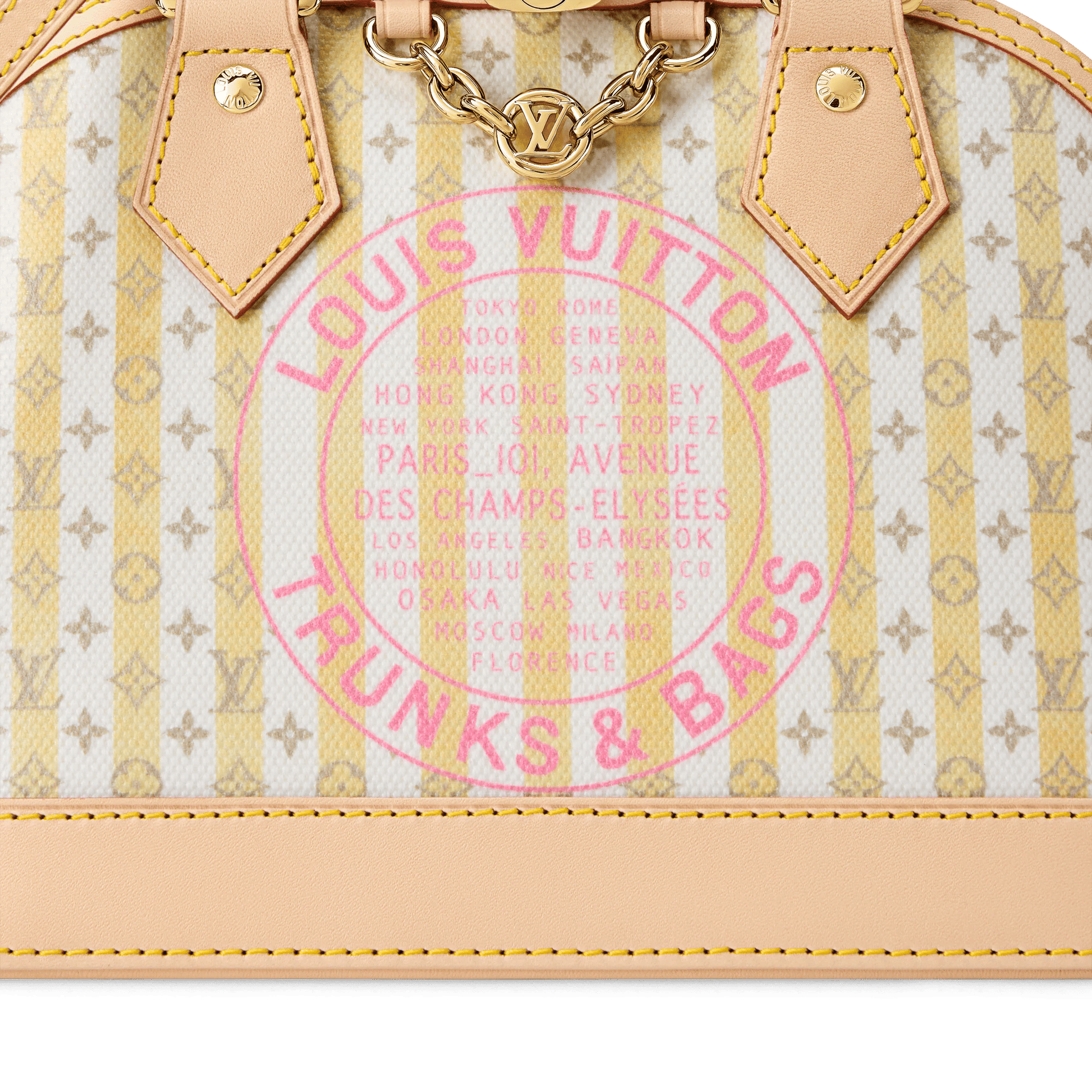 Women's Alma BB LV Stamp Banana Monogram Canvas Nano Bag