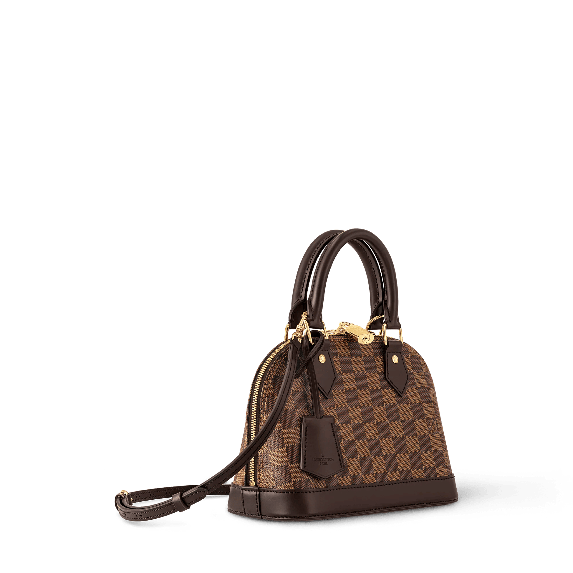 Women's Alma BB Damier Ebene Dark Chocolate Canvas Crossbody Bag