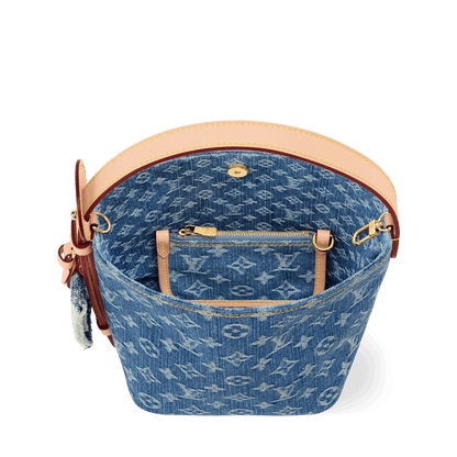 All In BB Monogram Denim Blue Denim Gold-Toned Hardware