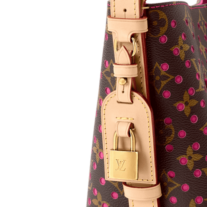 All In BB Monogram Perfo Canvas Pop Crush Gold-Toned Hardware