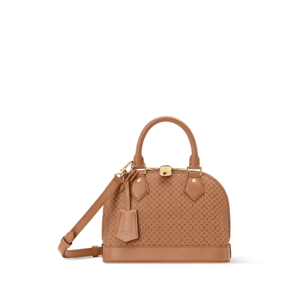 Women's Alma BB Minigram Hazelnut Calfskin Handbag