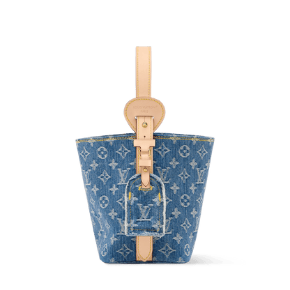 All In BB Monogram Denim Blue Denim Gold-Toned Hardware